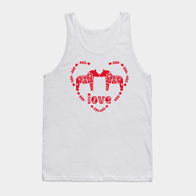 Valentines heart love Tank Top by Springer Farm